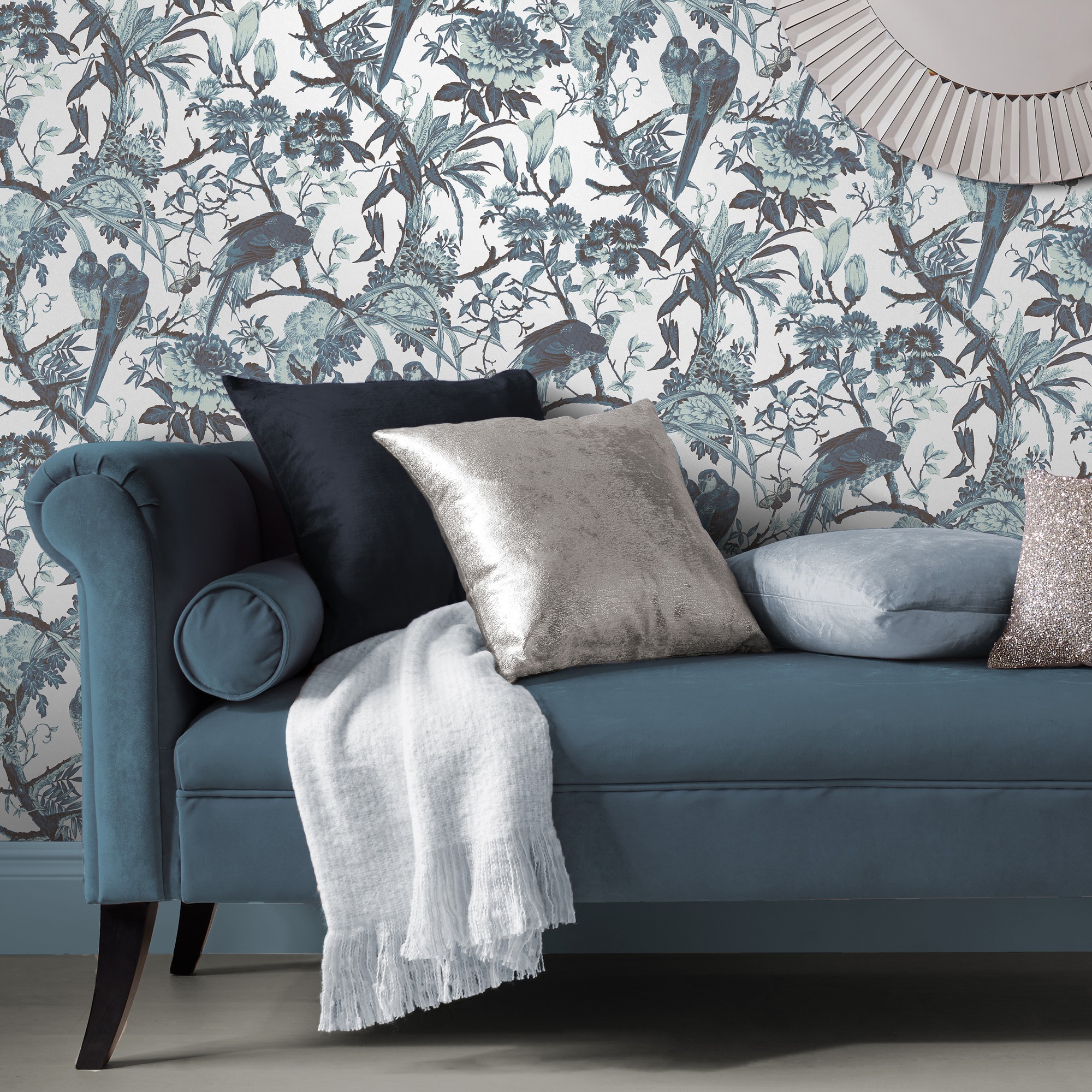 Perrow Wallpaper 127909 By Graham Brown In Ink Blue